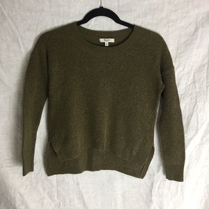 Madewell alpaca Merino wool sweater XS olive green